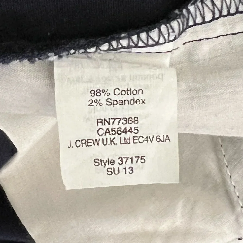 J. Crew Bermuda Shorts Womens 2 Navy Chino Flat Front‎ Mid Rise Pockets